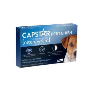 Boîte de Capstar 11,4 mg 6 comprimés, traitement anti-puces pour petit chien - Univers Véto