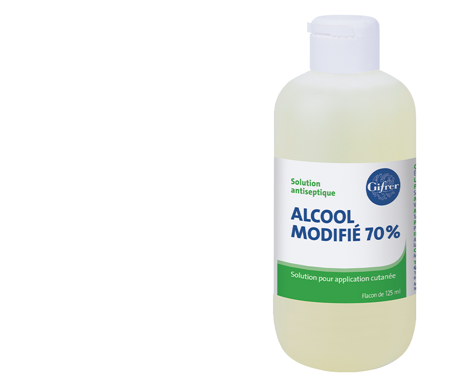Alcool modifié 70 solution antiseptique flacon 1000 ml