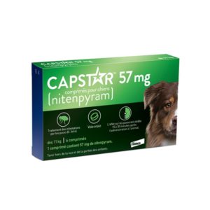 Boîte de Capstar 57 mg chien dès 11 kg - 6 comprimés - Univers Véto