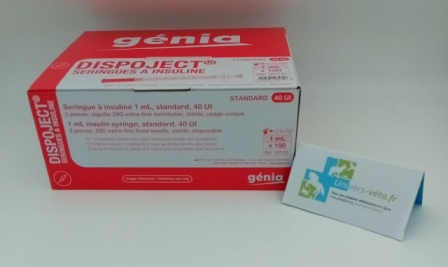 Seringues à insuline 1ml standard 40UI Dispoject - 100 unités
