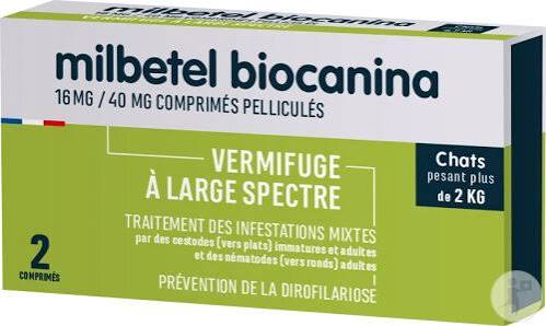Milbetel chat Biocanina - 2 comprimés