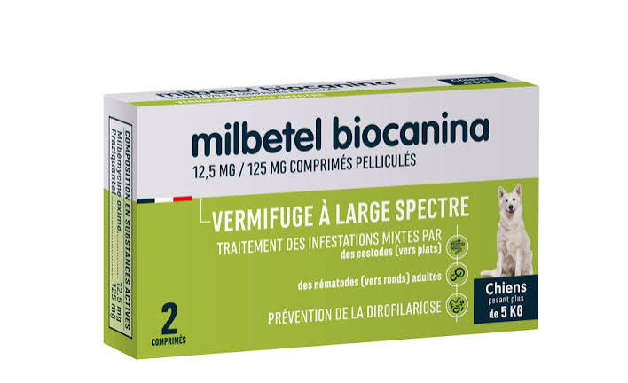 Milbetel vermifuge pour chien Biocanina - 2 comprimés